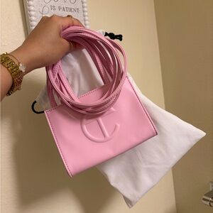 Telfar Pink Mini Shopping Bag Crossbody